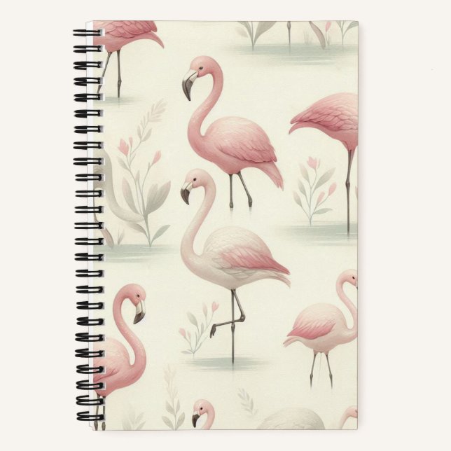 Extravagant Flamingo Notizbuch (Vorderseite)