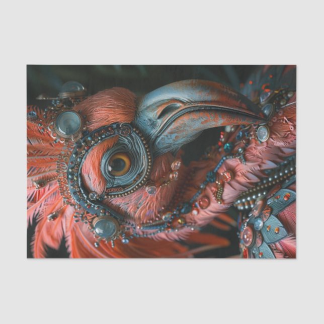 Extravagant Flamingo Seidenpapier (Vorderseite)