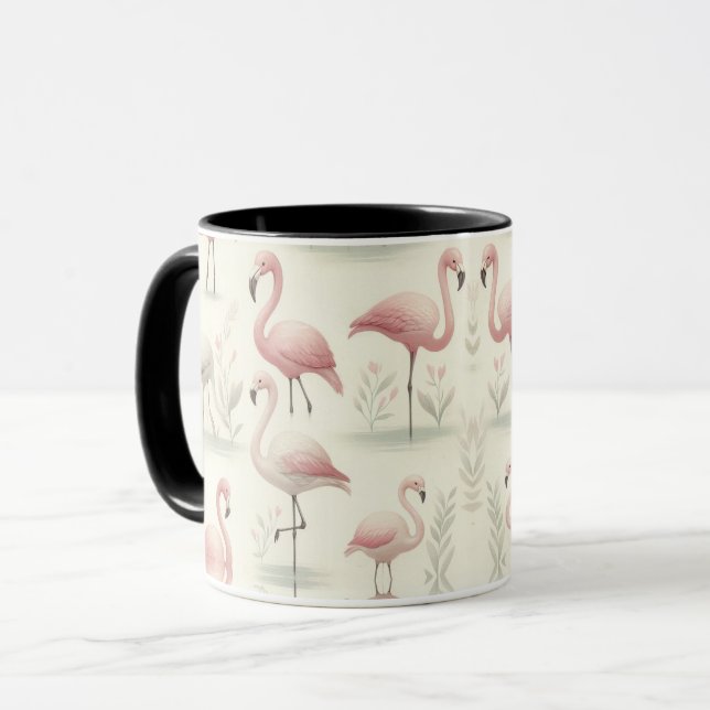 Extravagant Flamingo Tasse (Vorderseite Links)