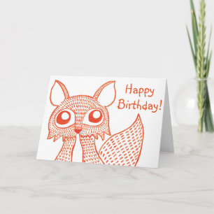 Extravagant Fox Greetings Card: Alles Gute zum Geb Karte