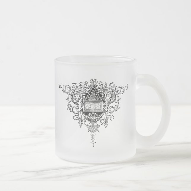 Extravagant Geblüht Mattierte Tasse aus Glas (Rechts)