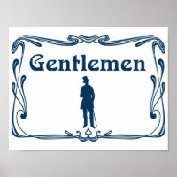 Extravagant Gentlemen Restroom Sign