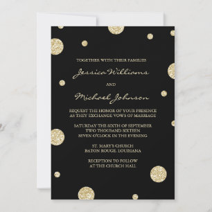 Extravagant Gold Glitzer Confetti   Hochzeitseinla Einladung