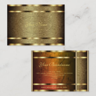 Extravagant Golden Snake Muster Dunkelroter Marmor Visitenkarte