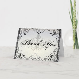 Extravagant Gothic Bats Halloween Hochzeit danke