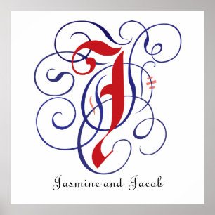 Extravagant Gothic Caps Letter J, 300dpi PNG Poster