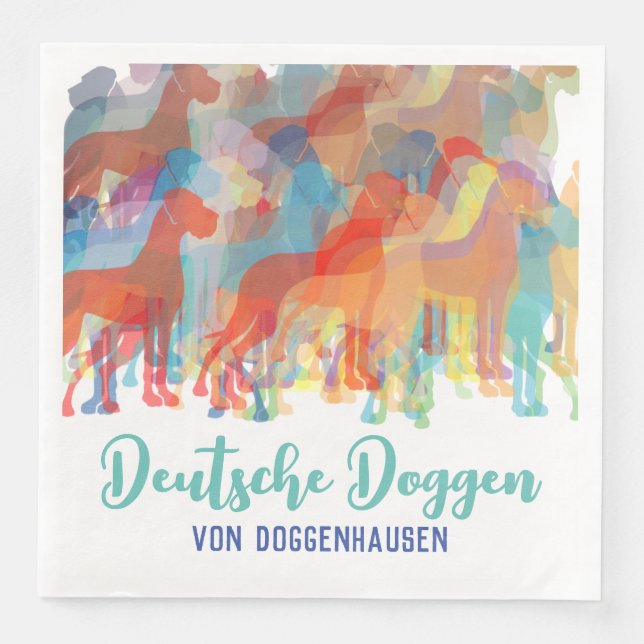 Extravagant Great Dane Napkins Serviette (Vorderseite)