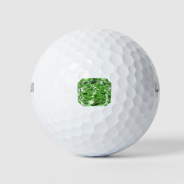 Extravagant grüner Diamant Golfball (Vorderseite)