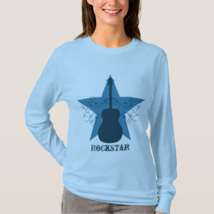Extravagant Guitar Star Wirbel FrauenShirt, Royal  T-Shirt