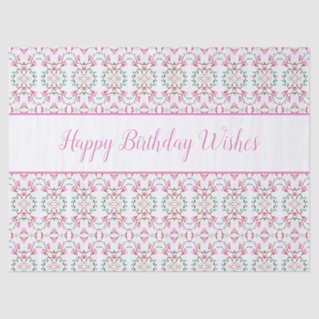 Extravagant Happy Birthday Tissue Paper Seidenpapier (Vorderseite)