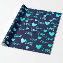Extravagant Heart Ocean Blue Navy Glitzer Liebe Va
