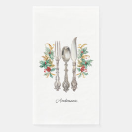 Extravagant Holiday Silverware Personalisiert Pape Serviette