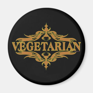 Extravagant in Braun - vegetarisch Magnet