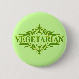 Extravagant in grün - vegetarisch button