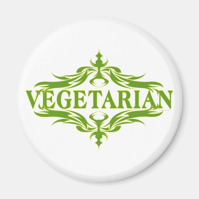 Extravagant in grün - vegetarisch magnet (Vorne)