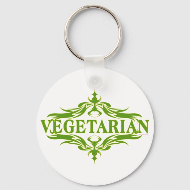Extravagant in grün - vegetarisch schlüsselanhänger (Vorderseite)
