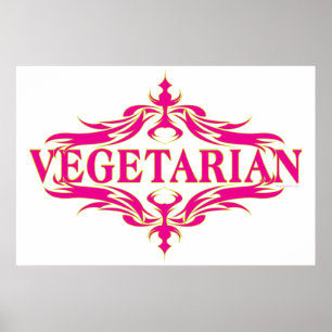 Extravagant in Rosa - Vegetarin Poster