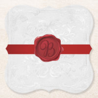 Extravagant Letter B Red Wax Siegel Ribbon