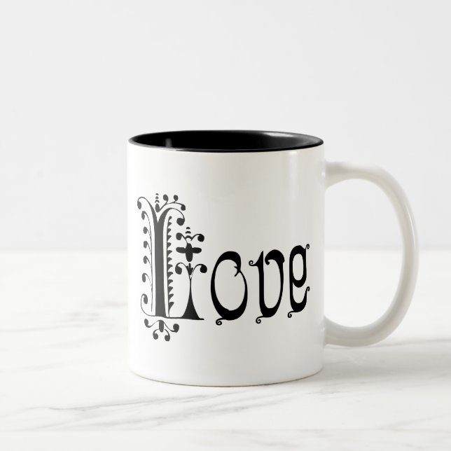 Extravagant Loopy Liebe Zweifarbige Tasse (Rechts)