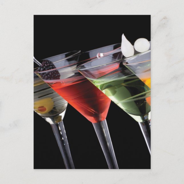 Extravagant Martinis Postkarte (Vorderseite)