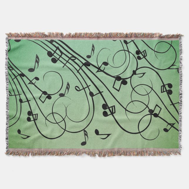 Extravagant Notes Green Music Design Decke (Vorderseite)