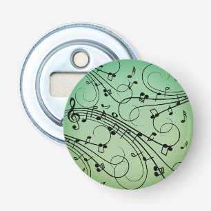 Extravagant Notes Green Music Design Flaschenöffner