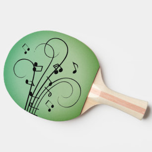 Extravagant Notes Green Music Design Tischtennis Schläger