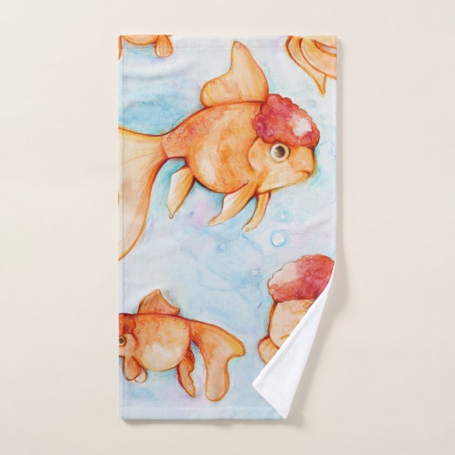 Extravagant Oranda Goldfish Badhandtuch Set (Handtuch)