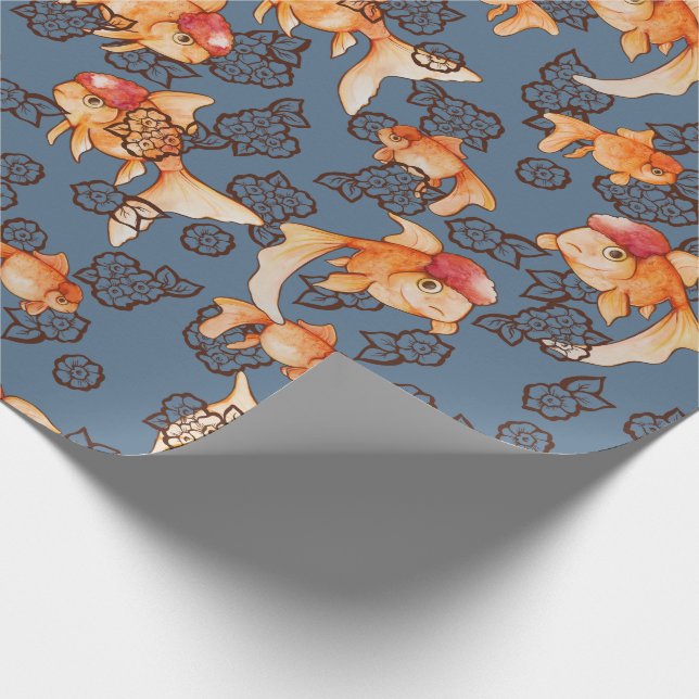 Extravagant Oranda Goldfish Geschenkpapier (Ecke)