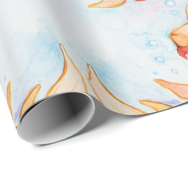 Extravagant Oranda Goldfish Geschenkpapier (Rolleneckpunkt)