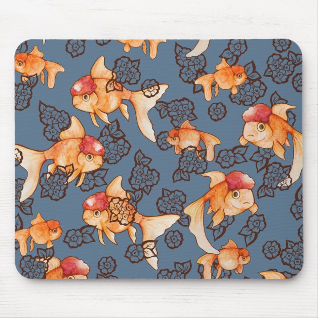 Extravagant Oranda Goldfish Mousepad (Vorne)