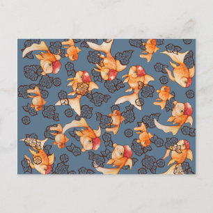 Extravagant Oranda Goldfish Postkarte