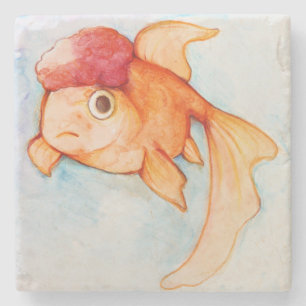 Extravagant Oranda Goldfish Steinuntersetzer
