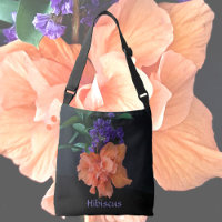 Extravagant Orange Hibiskus Blossom Schwarz Person