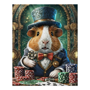 Extravagant Pants hat Flush, Guinea Pig spielen Po Poster