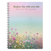 Extravagant Pastell Floral Notebook