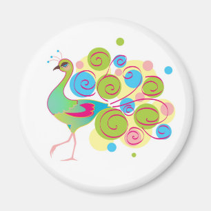 Extravagant Peacock Magnet
