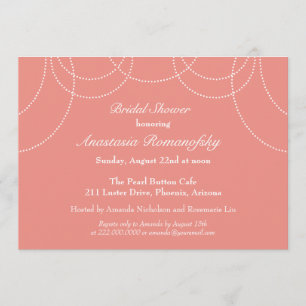 Extravagant Pearls Bridal Dusche Einladung