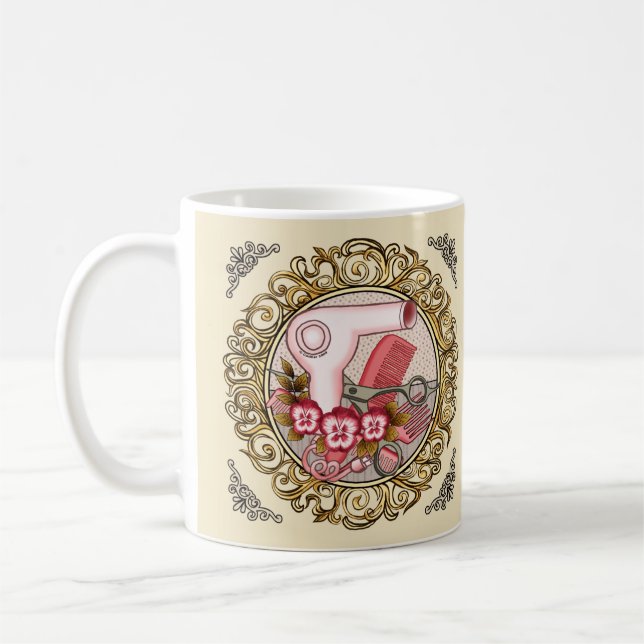 Extravagant Pink Pansy Beautician Kaffeemaschine T Kaffeetasse (Links)