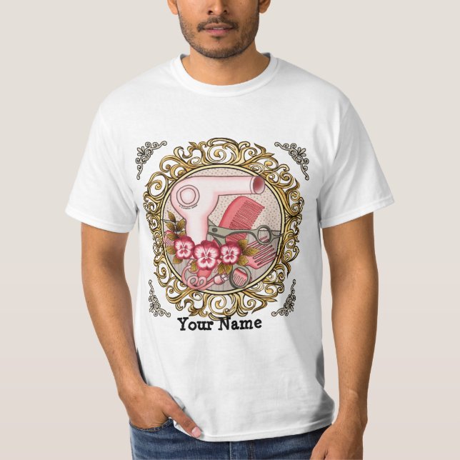 Extravagant Pink Pansy Beautician T - Shirt (Vorderseite)