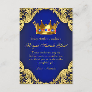 Extravagant Prince Birthday Party Vielen Dank Kart Dankeskarte