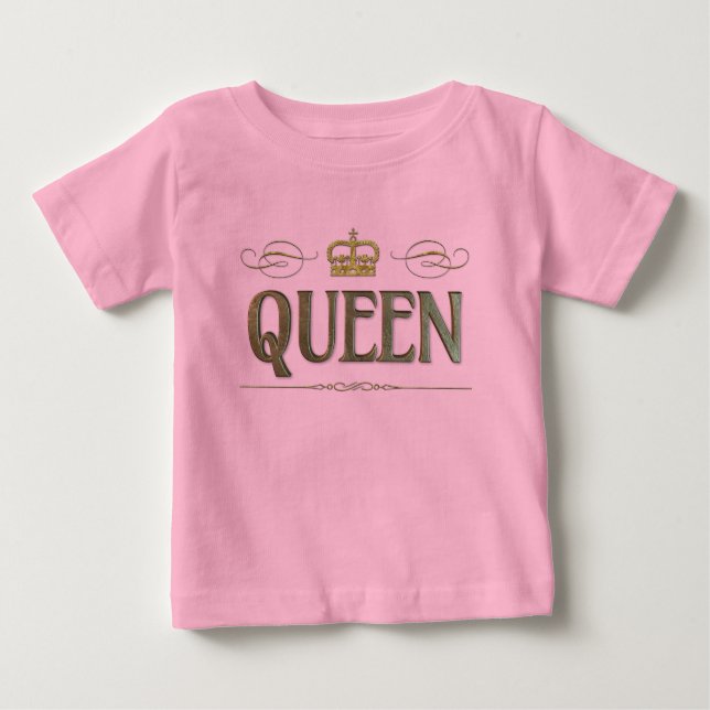 Extravagant Queen Lettering - Große Mittelalterlic Baby T-shirt (Vorderseite)