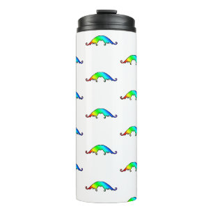 Extravagant Rainbow Mustache Thermosbecher