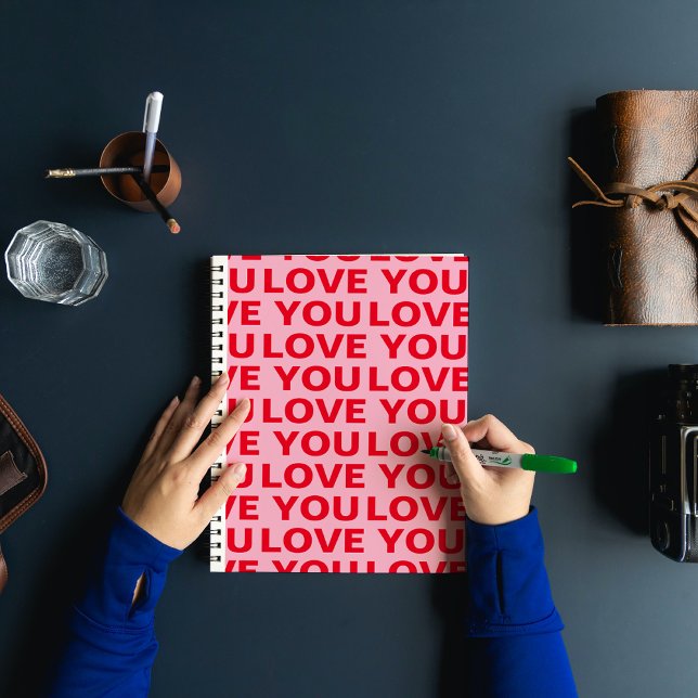 Extravagant Romantische Rot-Rot-Rosa-Liebe Ihr Mus Notizbuch (Von Creator hochgeladen)