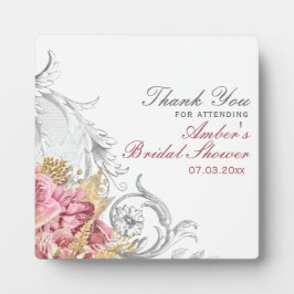 Extravagant rosa Brautparty Fotoplatte