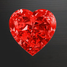 Extravagant Ruby Red Diamond Herz