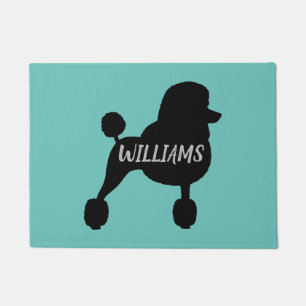 Extravagant Schwarze Standard Poodle Dog Silhouett Fußmatte