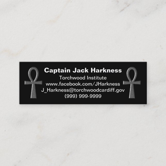 Extravagant Silver Ankh Visitenkarte (Vorderseite)