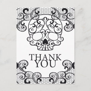 Extravagant Sugar Skull Vielen Dank Postkarten