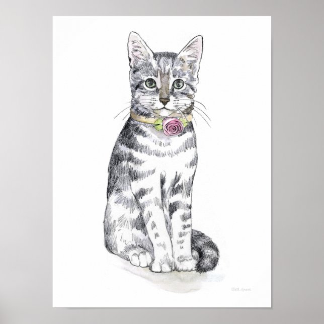 Extravagant Tabby Cat Poster (Vorne)
